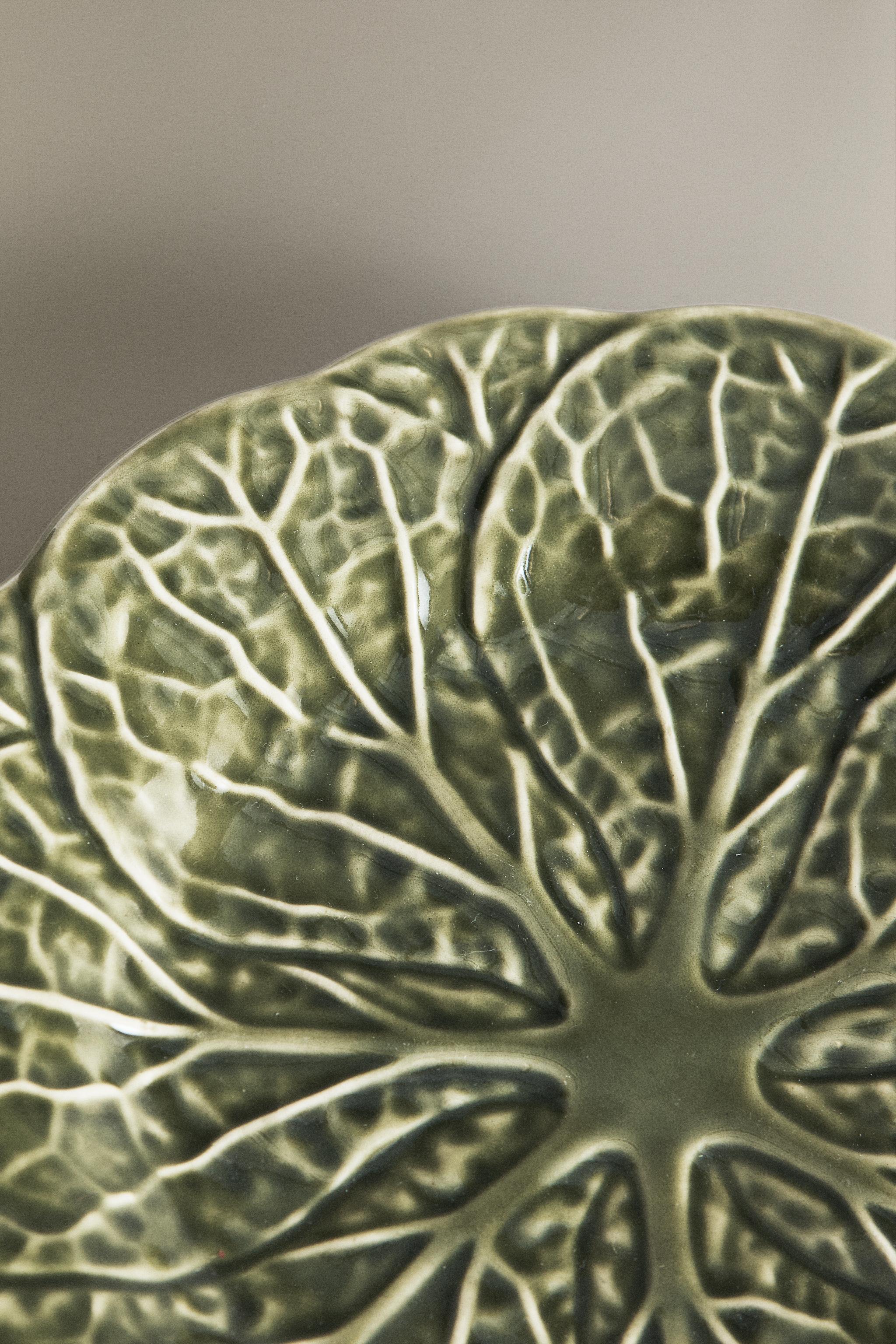 STONEWARE CABBAGE DESSERT PLATE